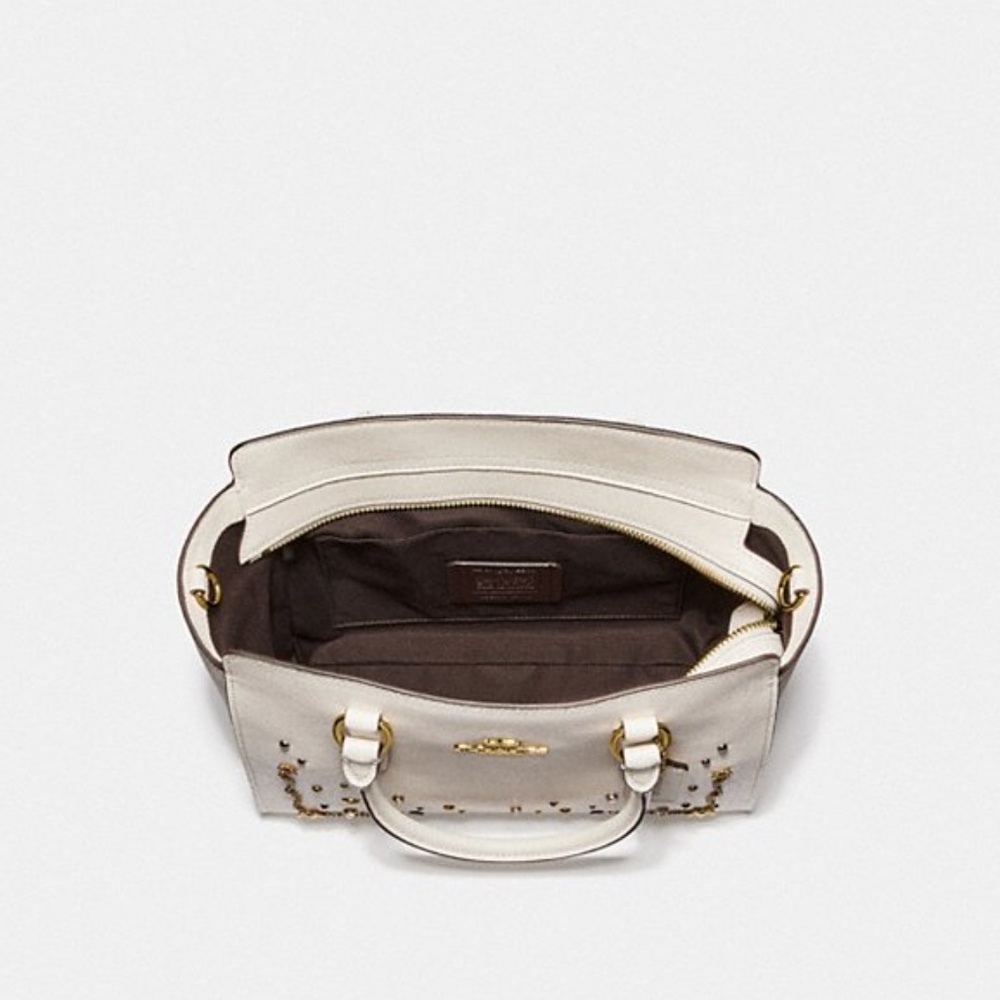 COACH LEAH SATCHEL WITH STARDUST CRYSTAL RIVETS - Picture 9 of 9